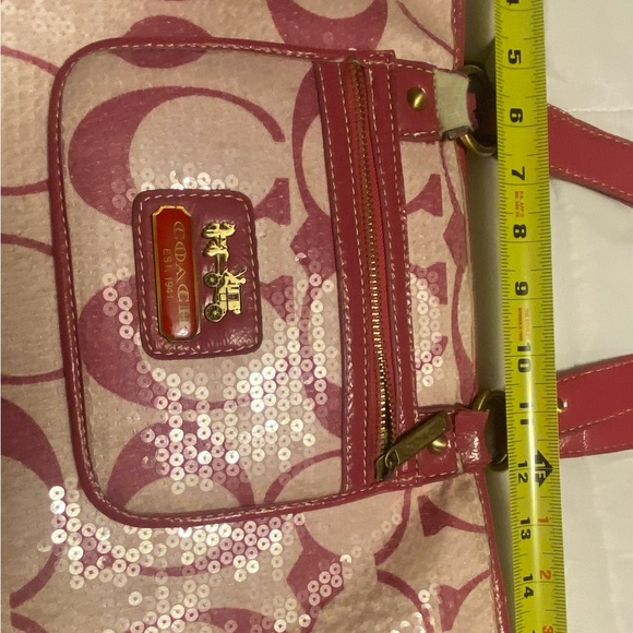 Coach Pink Signature Pattern Tote - Picture 13 of 13